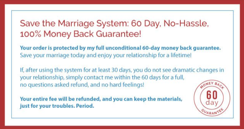Save The Marriage System Guarantee